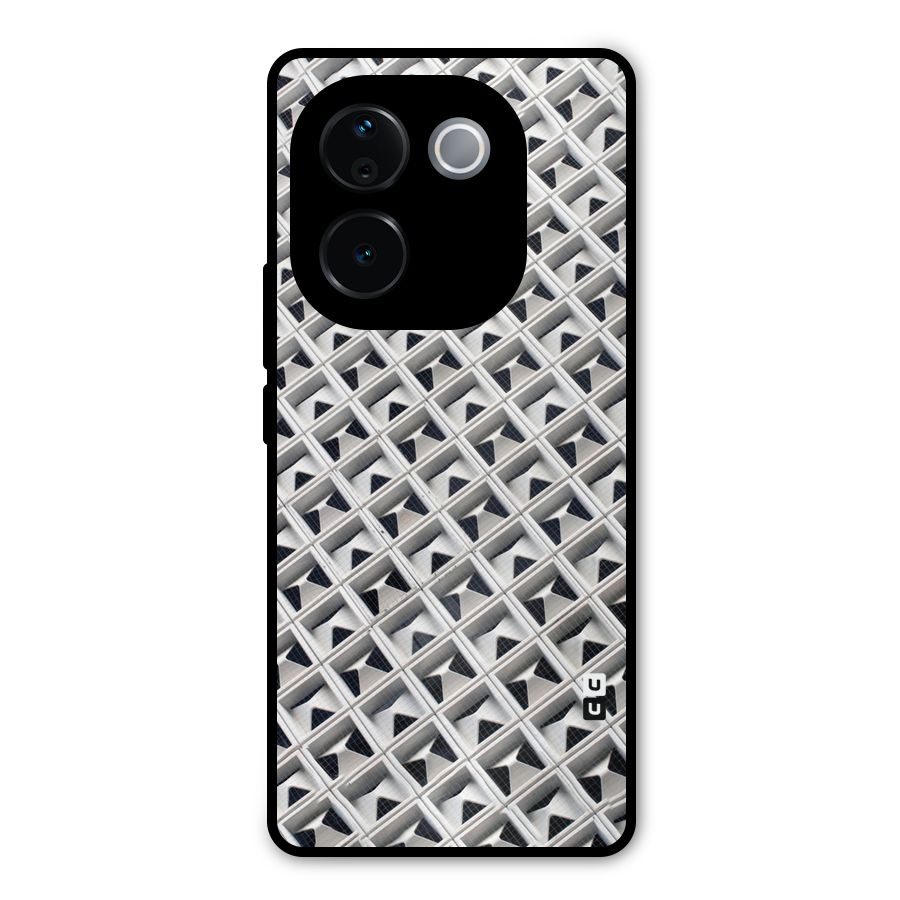 Check White Design Metal Back Case for iQOO Z9s Pro