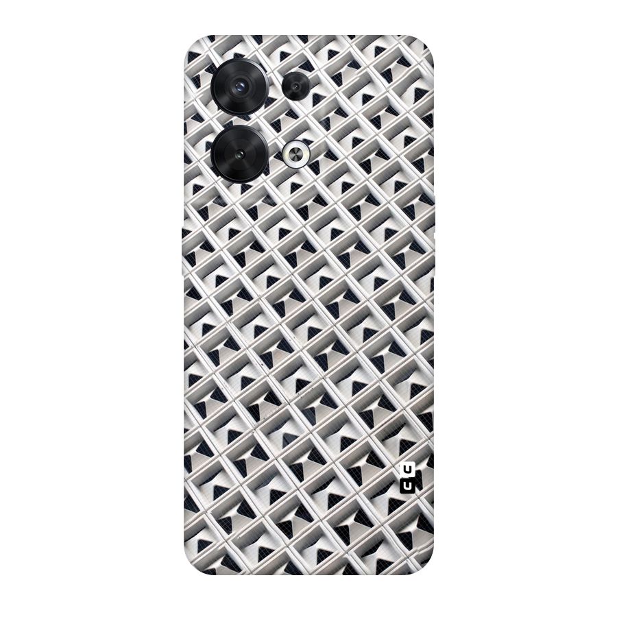 Check White Design Original Polycarbonate Back Case for Oppo Reno8 5G