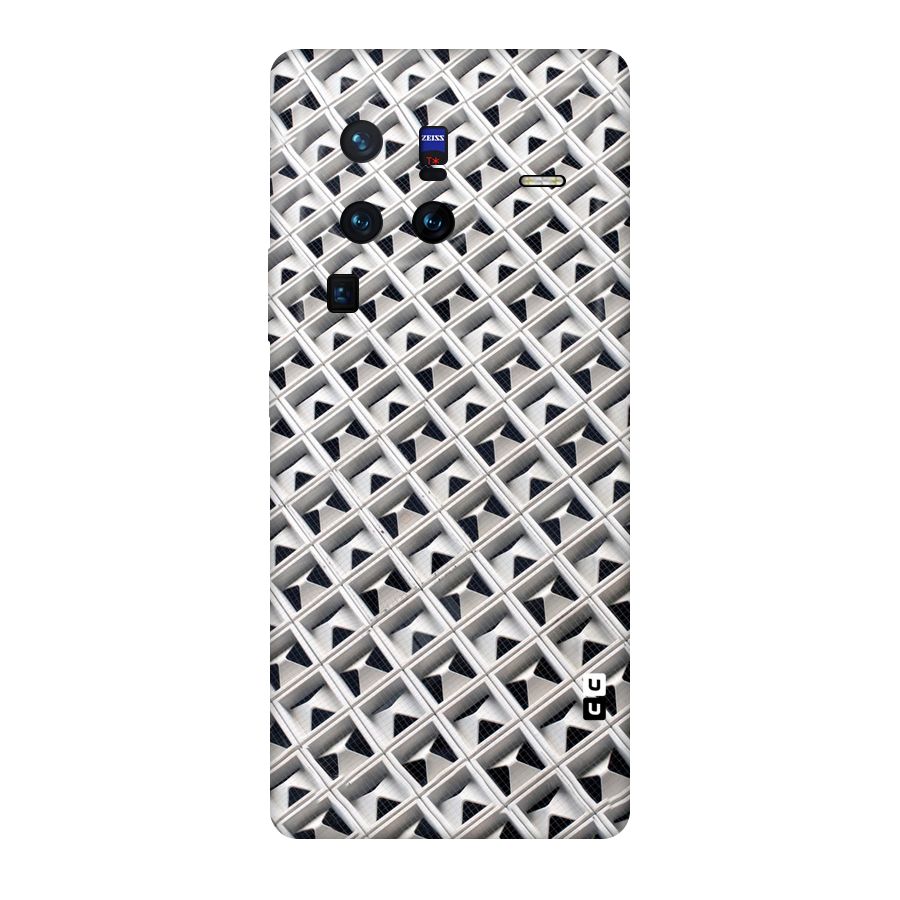 Check White Design Original Polycarbonate Back Case for Vivo X80