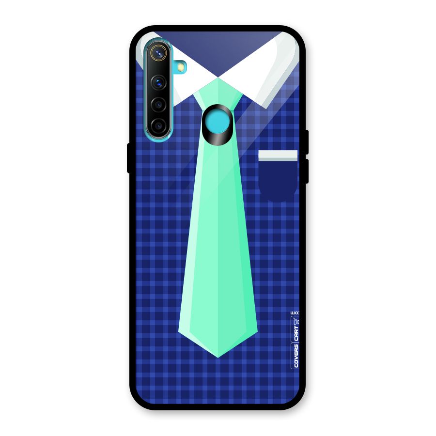 Checked Shirt Tie Glass Back Case for Realme Narzo 10