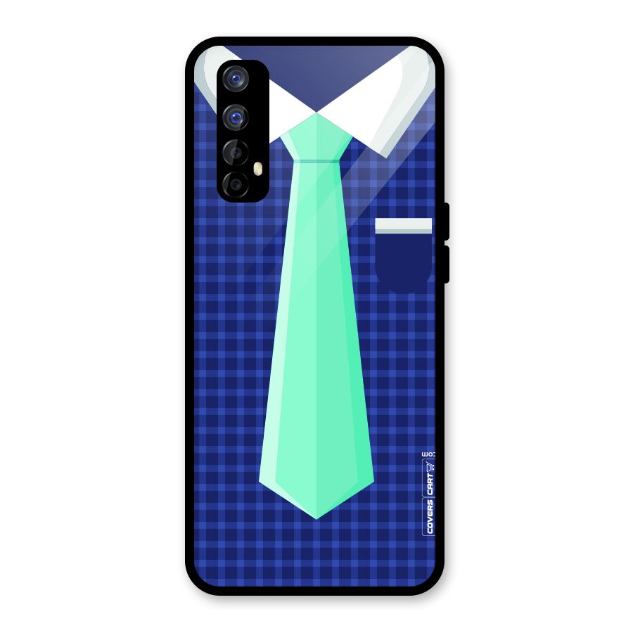 Checked Shirt Tie Glass Back Case for Realme Narzo 20 Pro