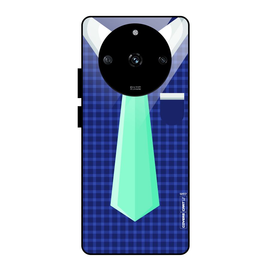 Checked Shirt Tie Glass Back Case for Realme Narzo 60 5G