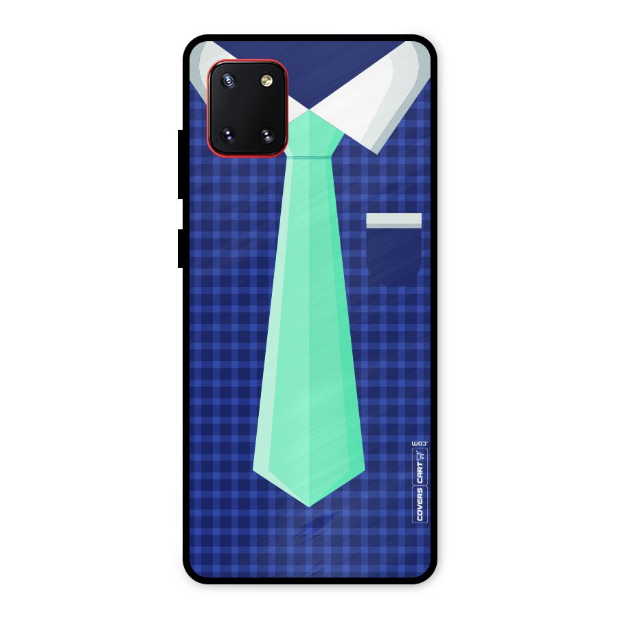 Checked Shirt Tie Metal Back Case for Galaxy Note 10 Lite