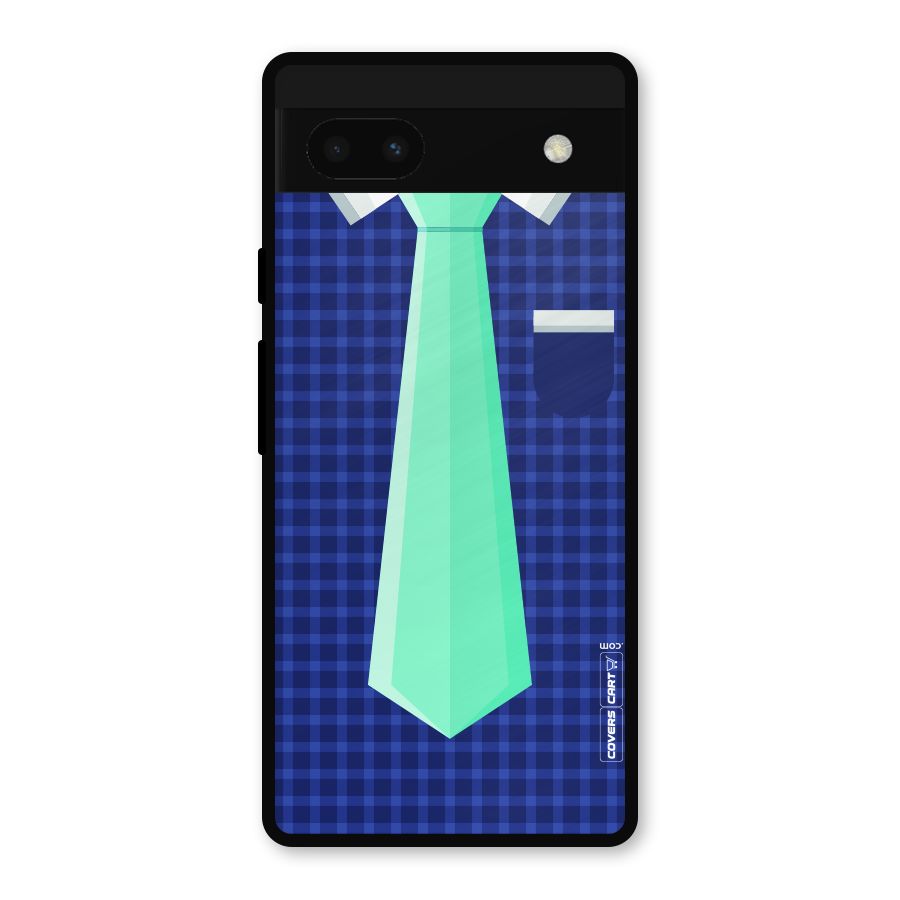 Checked Shirt Tie Metal Back Case for Google Pixel 6a