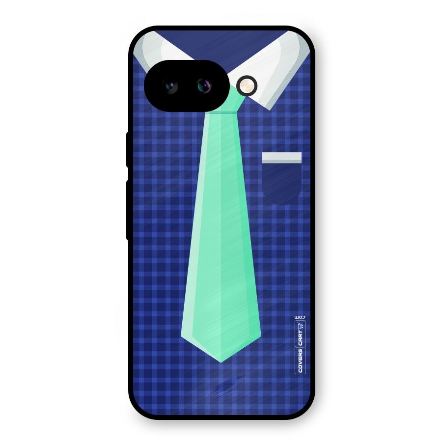 Checked Shirt Tie Metal Back Case for Google Pixel 9a