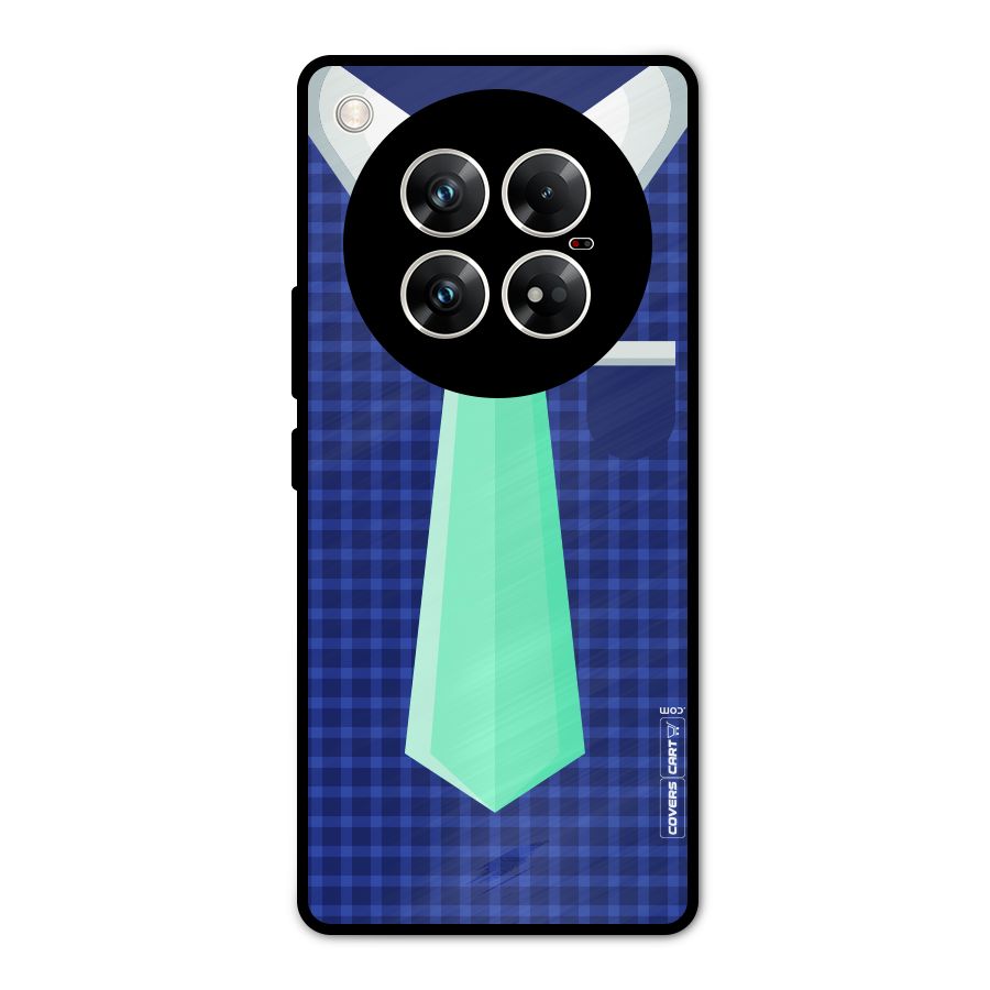 Checked Shirt Tie Metal Back Case for Infinix Zero 40 5G