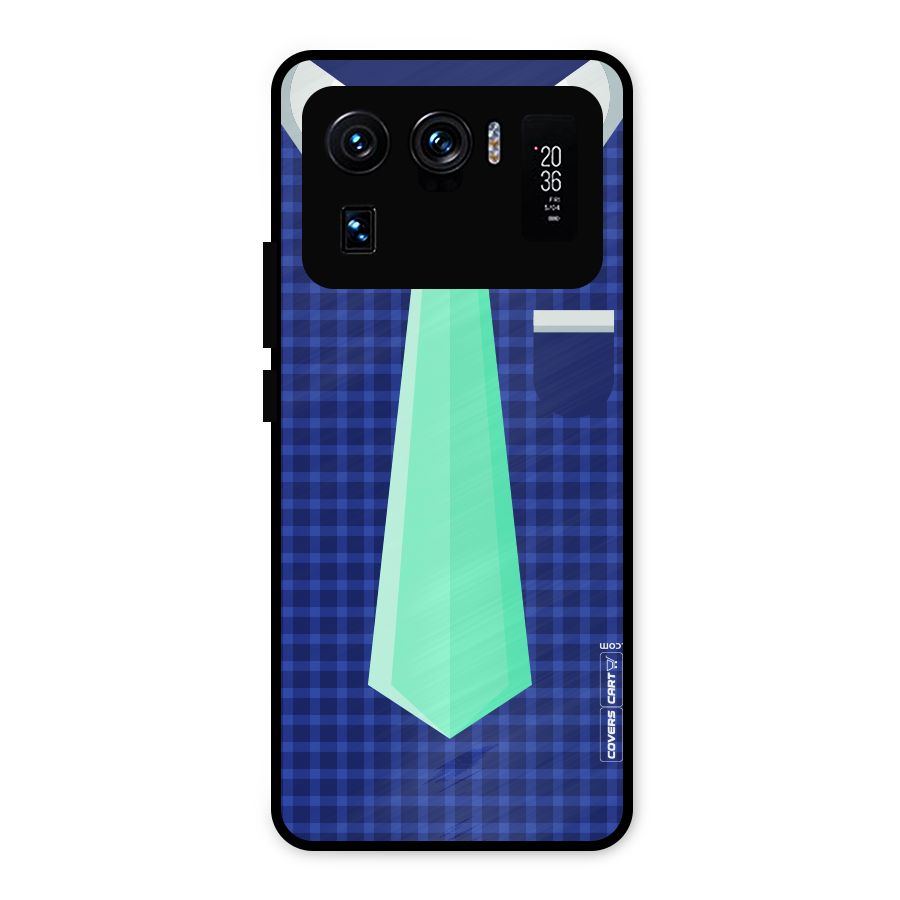 Checked Shirt Tie Metal Back Case for Mi 11 Ultra