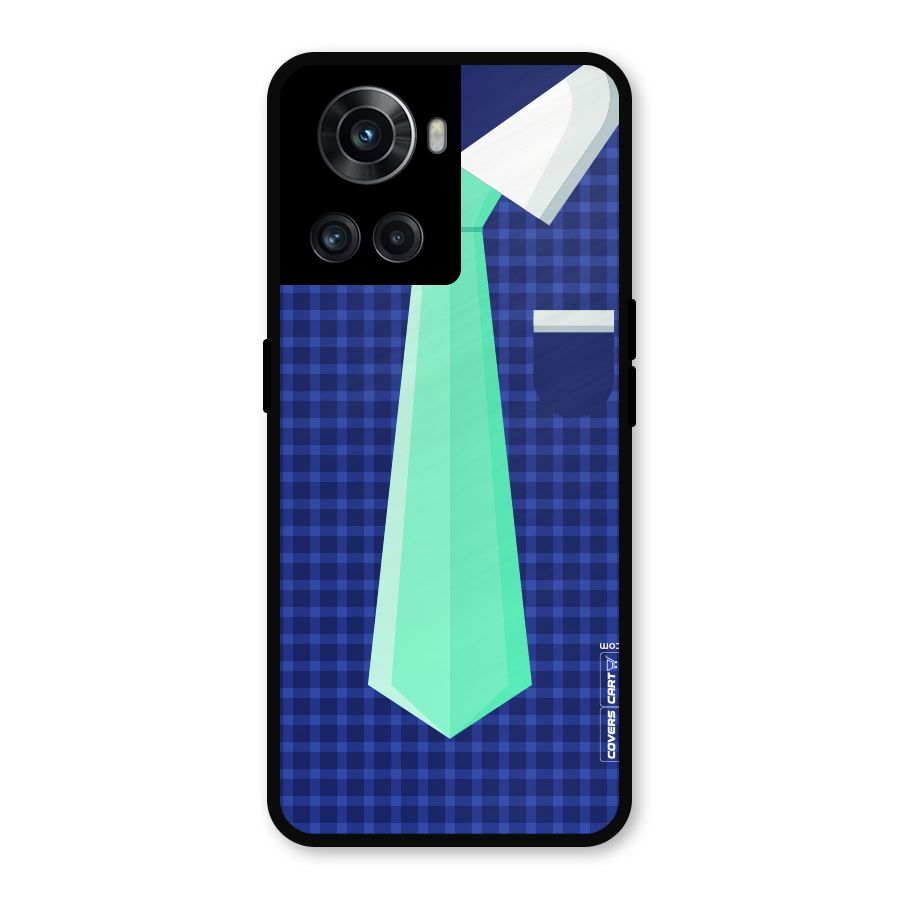 Checked Shirt Tie Metal Back Case for OnePlus 10R