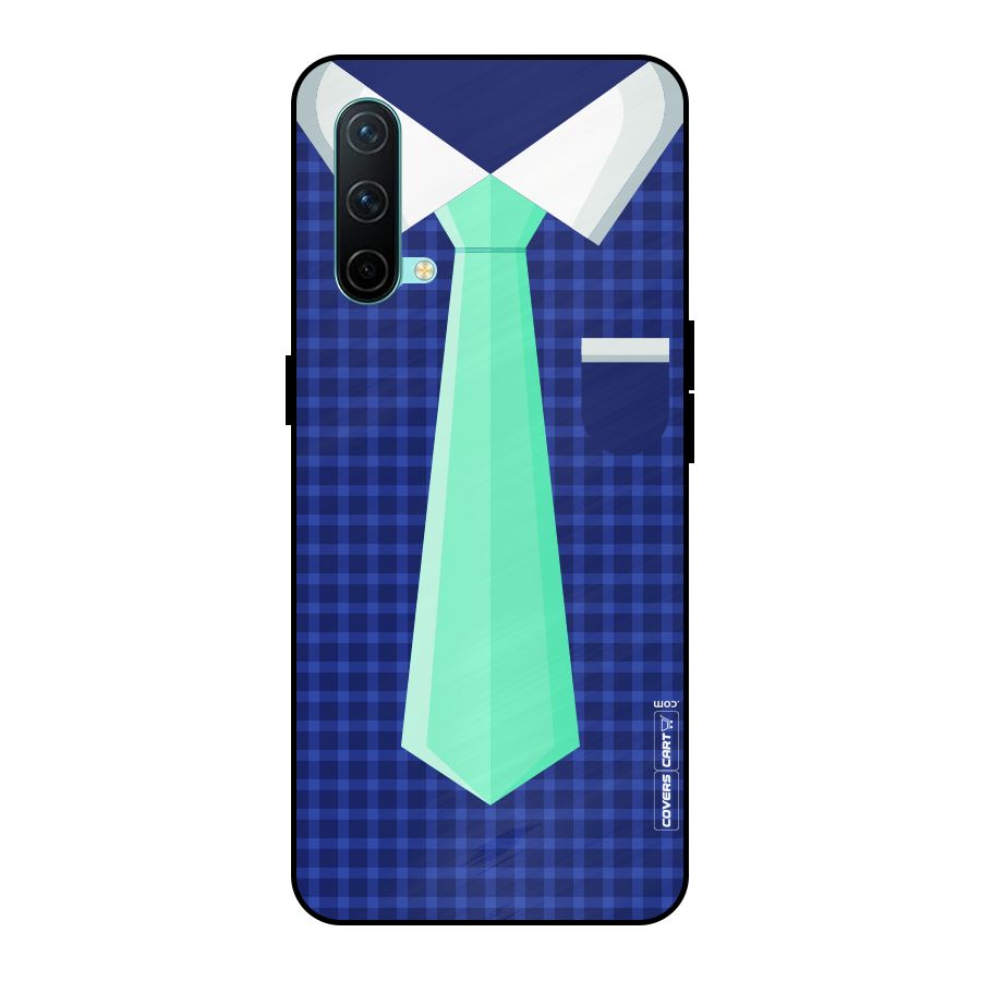 Checked Shirt Tie Metal Back Case for OnePlus Nord CE 5G
