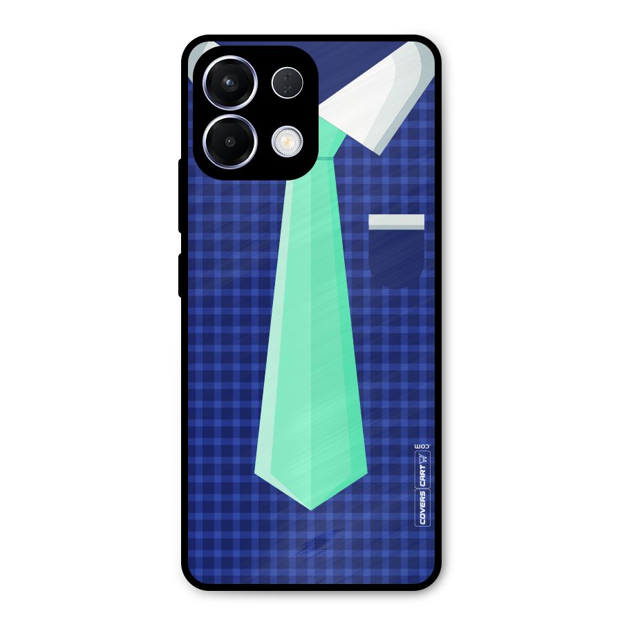 Checked Shirt Tie Metal Back Case for Oppo K13