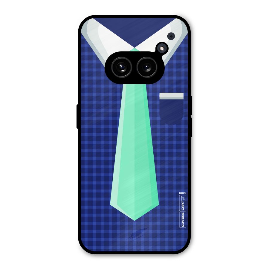 Checked Shirt Tie Metal Back Case for Nothing Phone 2a