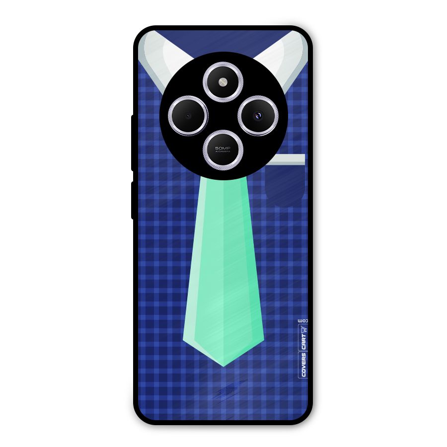 Checked Shirt Tie Metal Back Case for Poco M7