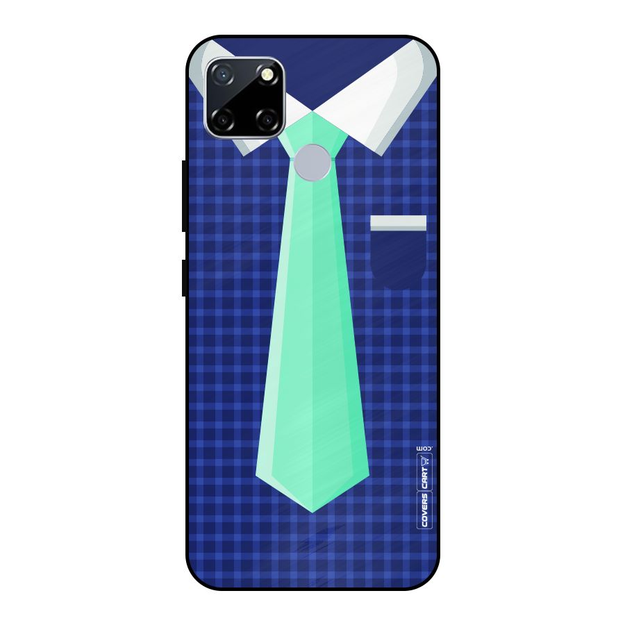 Checked Shirt Tie Metal Back Case for Realme Narzo 20