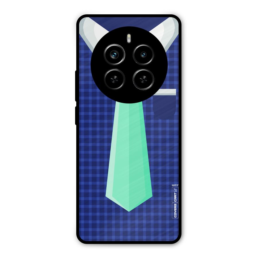 Checked Shirt Tie Metal Back Case for Realme P1 Pro