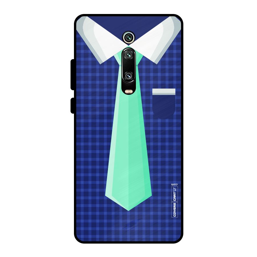 Checked Shirt Tie Metal Back Case for Redmi K20 Pro