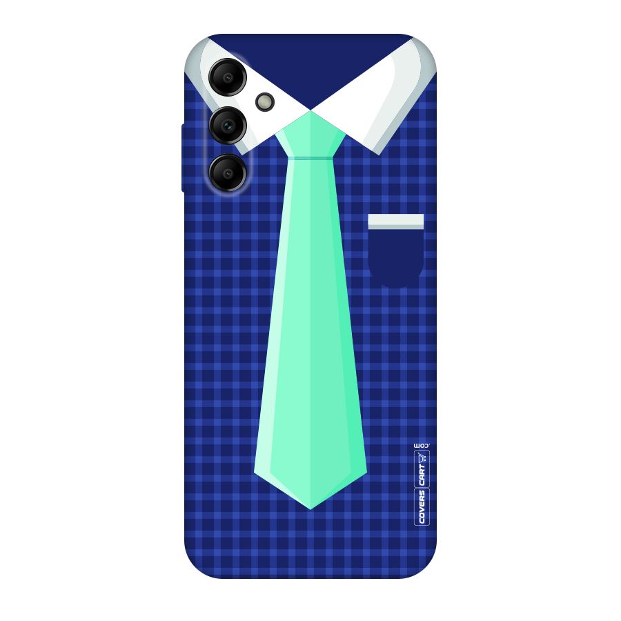 Checked Shirt Tie Original Polycarbonate Back Case for Galaxy A14 5G