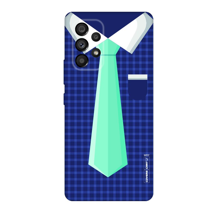 Checked Shirt Tie Original Polycarbonate Back Case for Galaxy A53 5G
