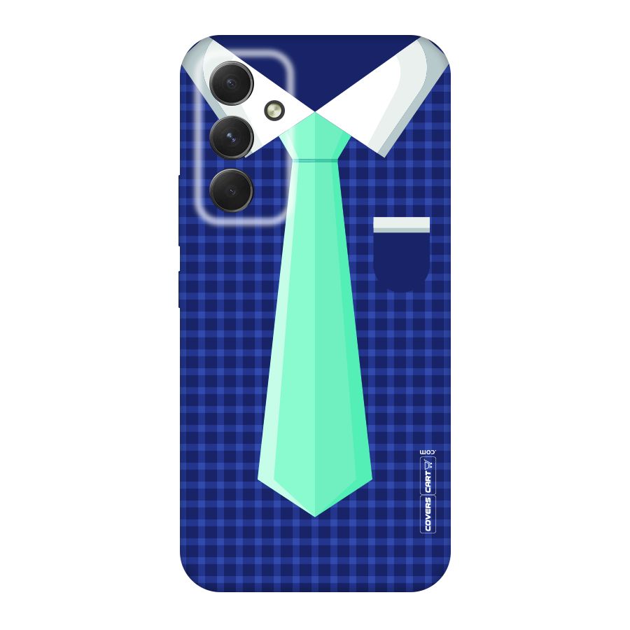 Checked Shirt Tie Original Polycarbonate Back Case for Galaxy A54