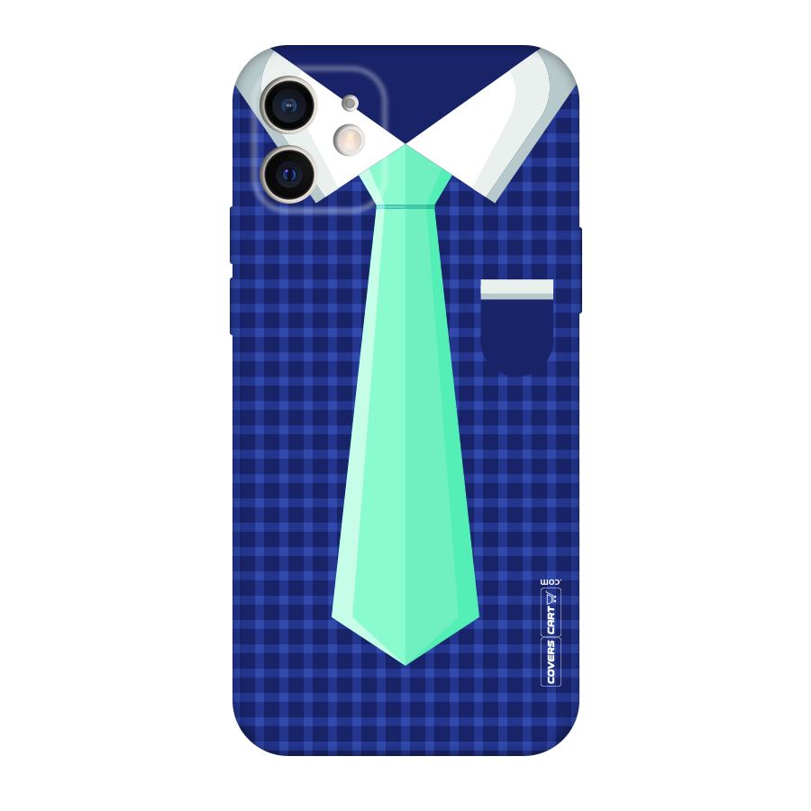 Checked Shirt Tie Original Polycarbonate Back Case for iPhone 12