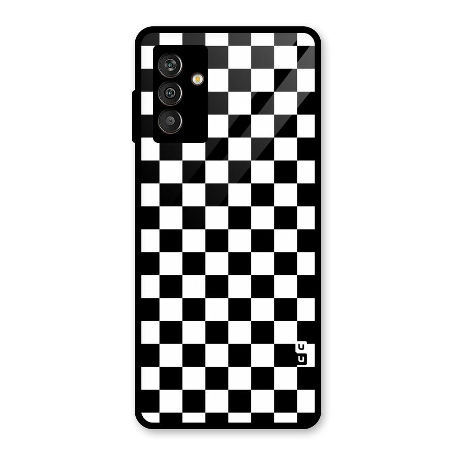 Checkerboard Glass Back Case for Galaxy M13