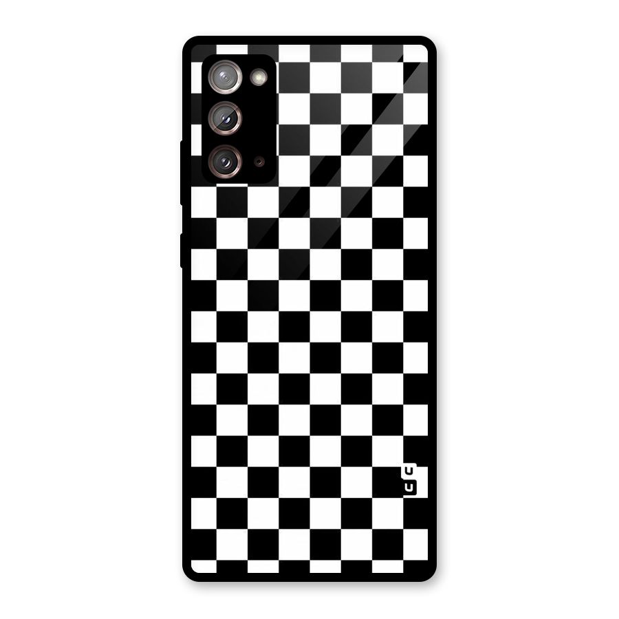 Checkerboard Glass Back Case for Galaxy Note 20