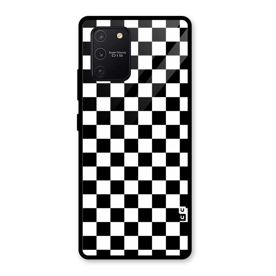 Checkerboard Glass Back Case for Galaxy S10 Lite