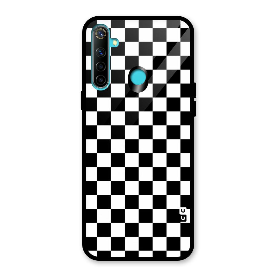 Checkerboard Glass Back Case for Realme 5i