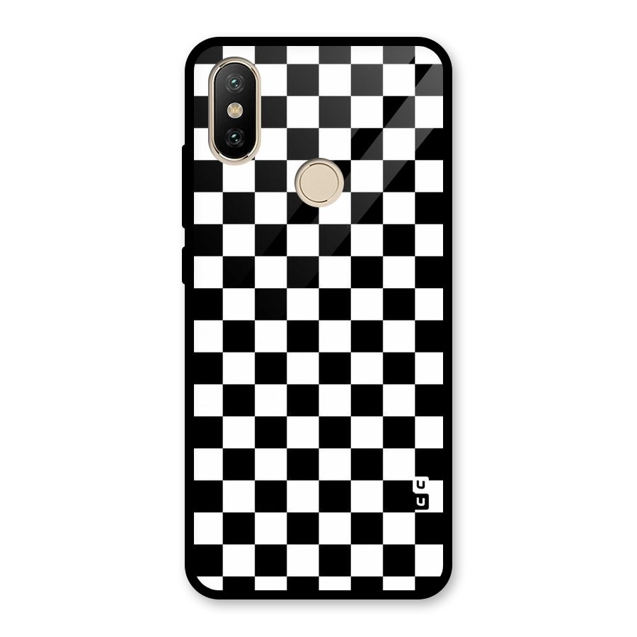 Checkerboard Glass Back Case for Redmi A2