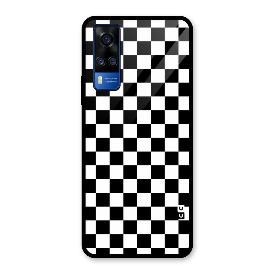 Checkerboard Glass Back Case for Vivo Y31