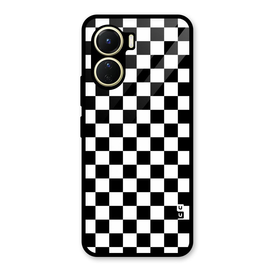 Checkerboard Glass Back Case for Vivo Y56