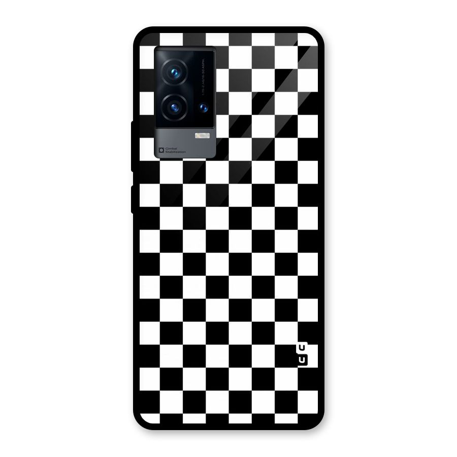 Checkerboard Glass Back Case for iQOO 9 5G