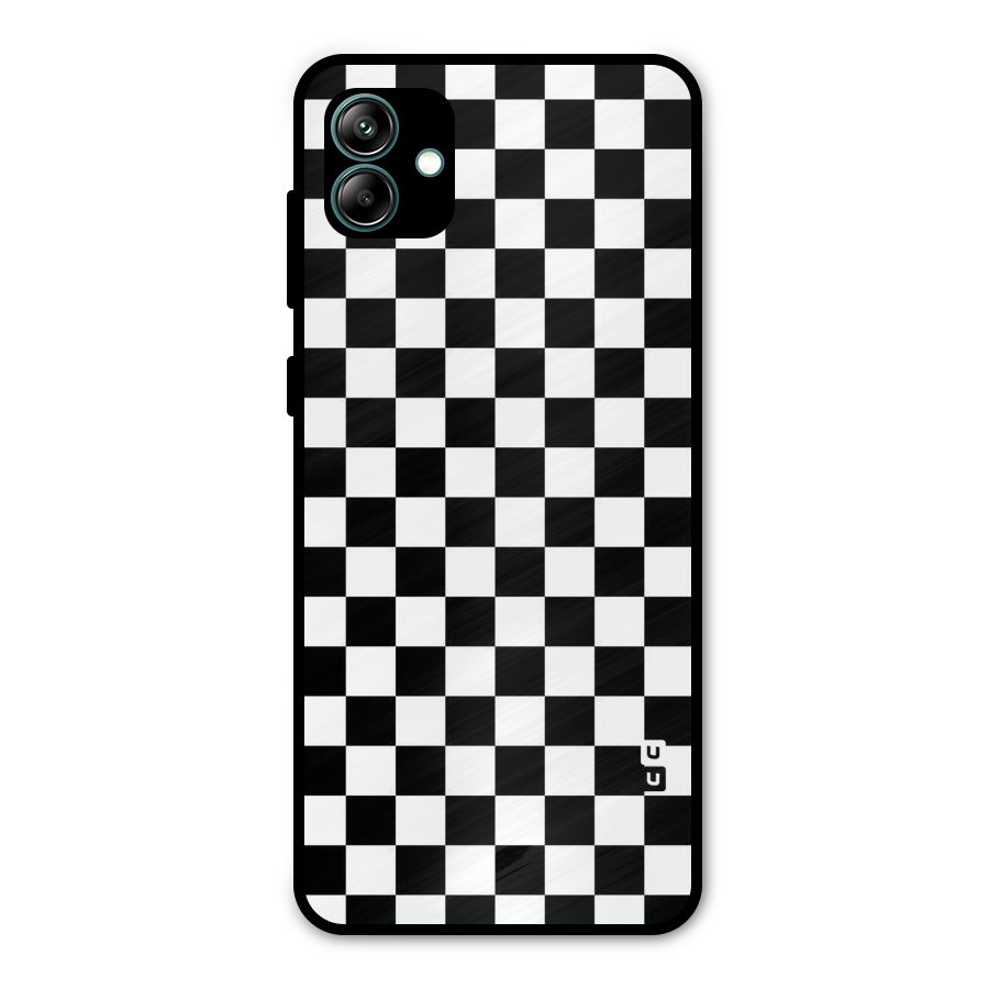 Checkerboard Metal Back Case for Galaxy A04