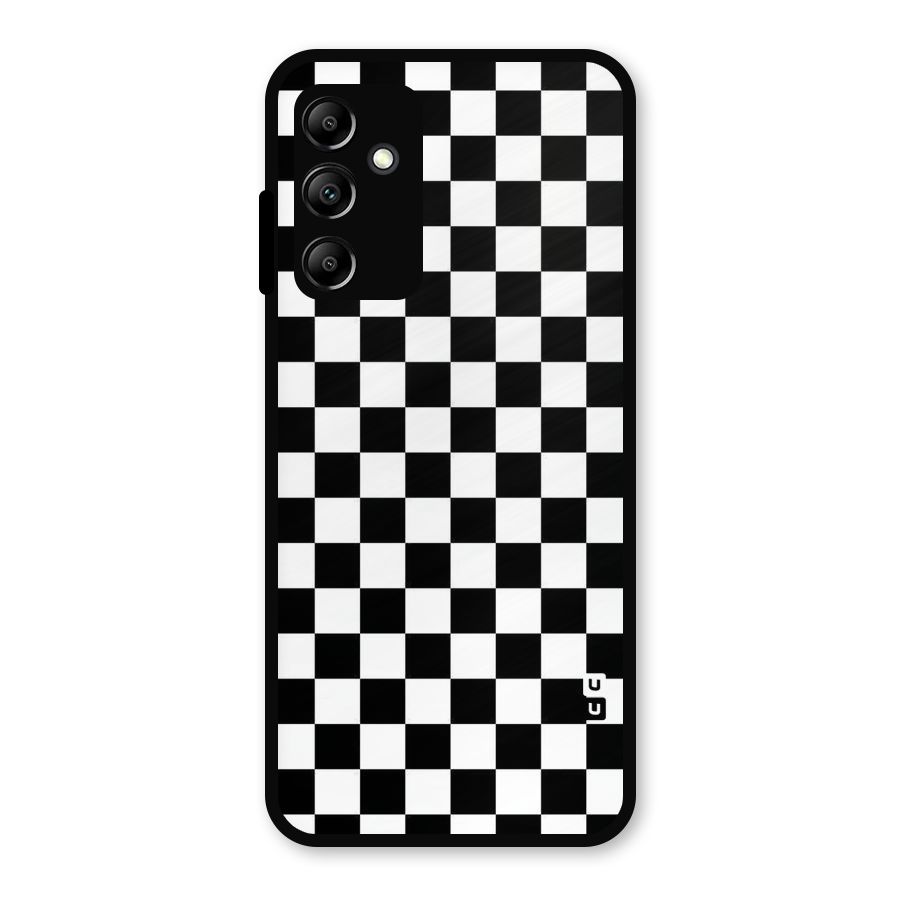 Checkerboard Metal Back Case for Galaxy A14 5G