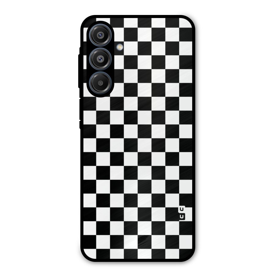 Checkerboard Metal Back Case for Galaxy A16 5G