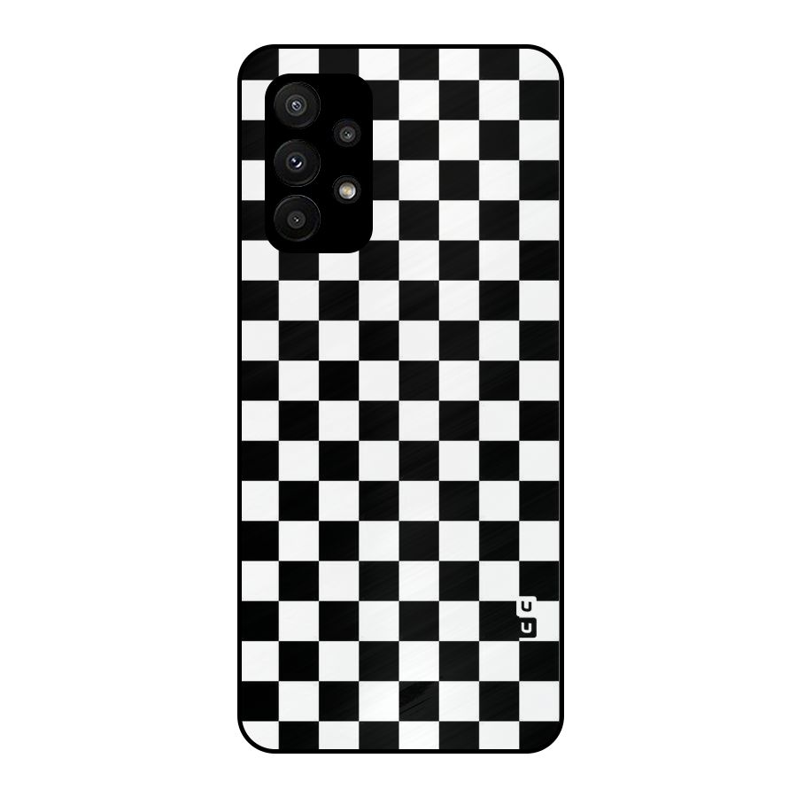 Checkerboard Metal Back Case for Galaxy A23