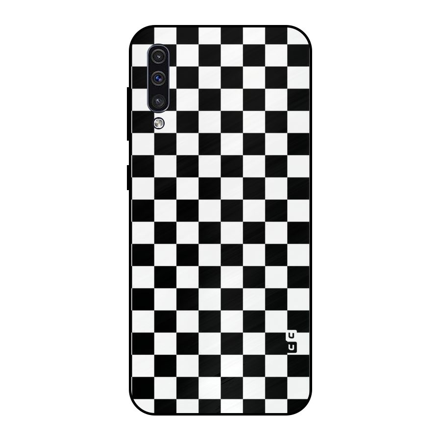 Checkerboard Metal Back Case for Galaxy A30s