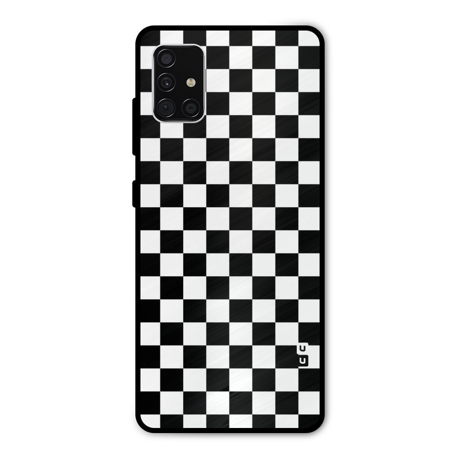 Checkerboard Metal Back Case for Galaxy A51