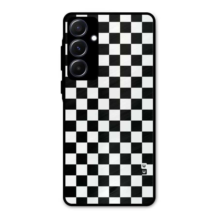 Checkerboard Metal Back Case for Galaxy A55