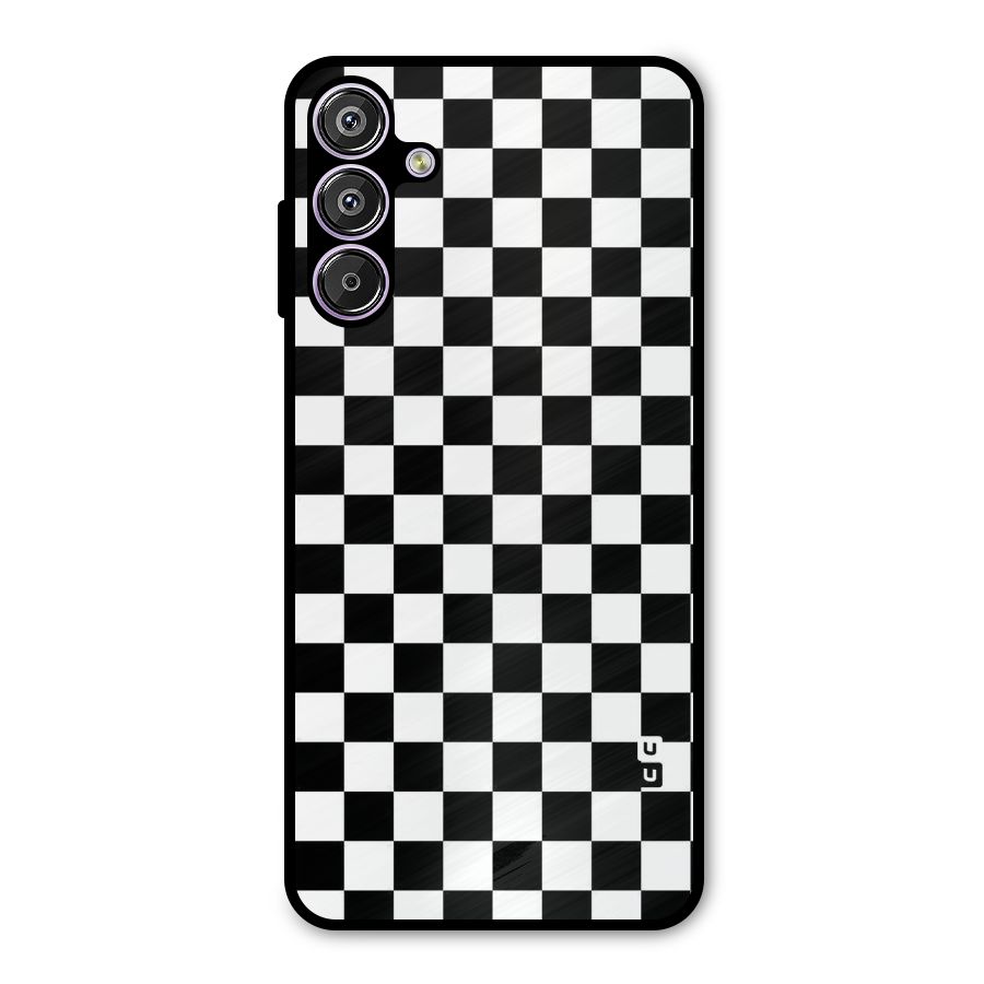 Checkerboard Metal Back Case for Galaxy F15