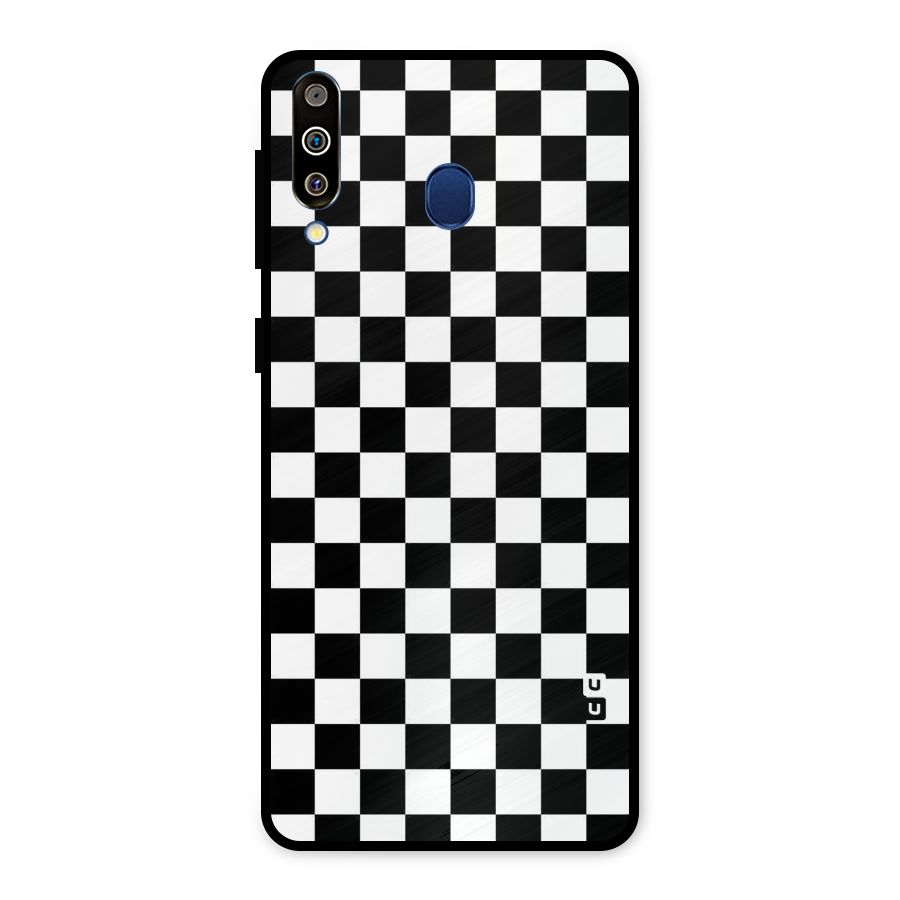 Checkerboard Metal Back Case for Galaxy M30