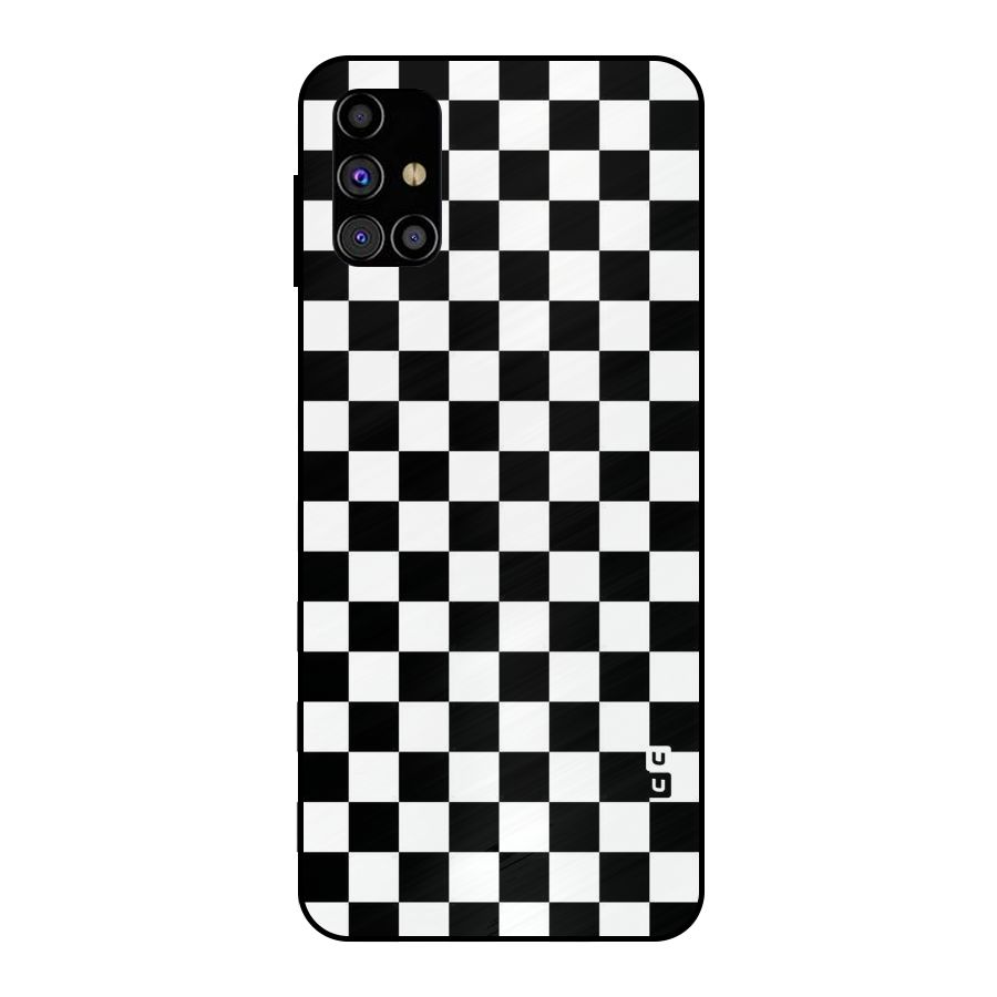Checkerboard Metal Back Case for Galaxy M31s