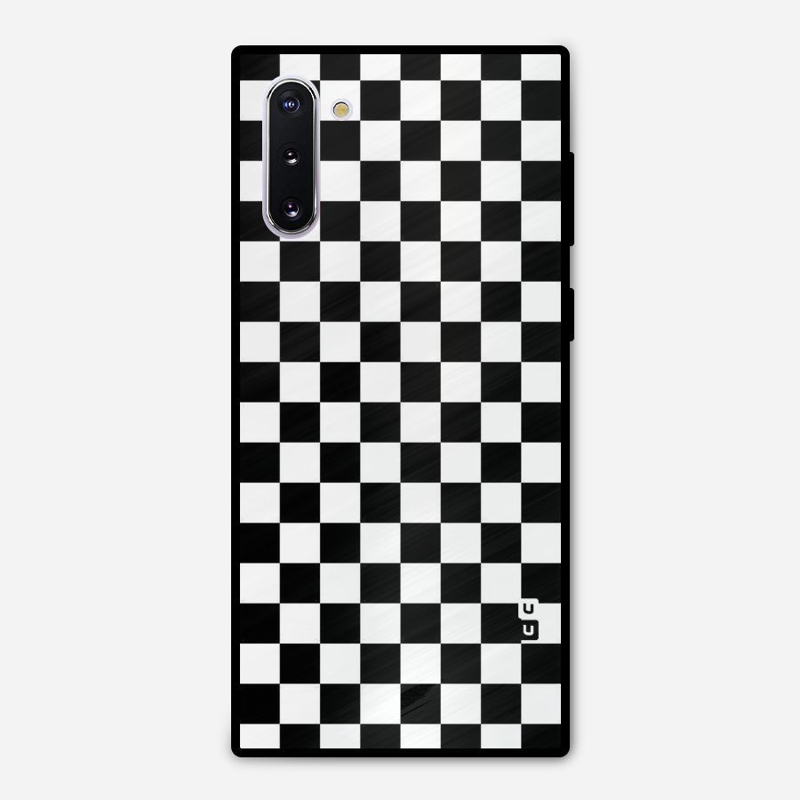 Checkerboard Metal Back Case for Galaxy Note 10