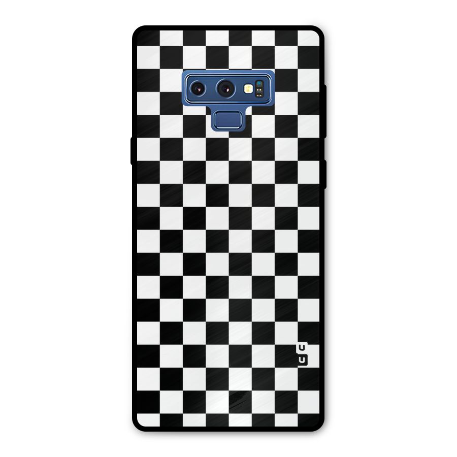 Checkerboard Metal Back Case for Galaxy Note 9
