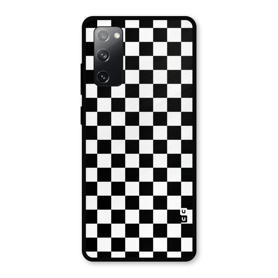 Checkerboard Metal Back Case for Galaxy S20 FE 5G