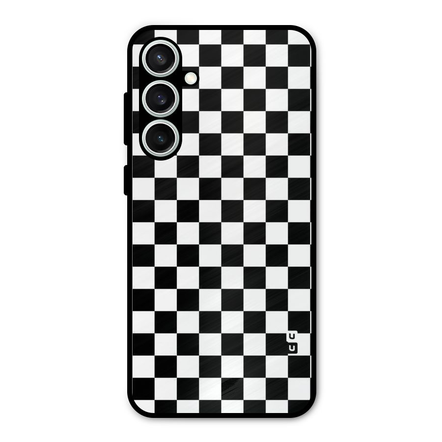 Checkerboard Metal Back Case for Galaxy S23 FE