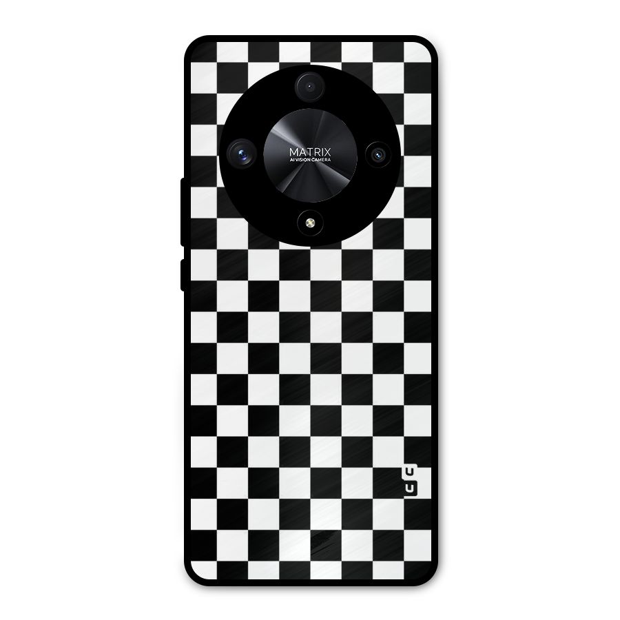 Checkerboard Metal Back Case for Honor X9b