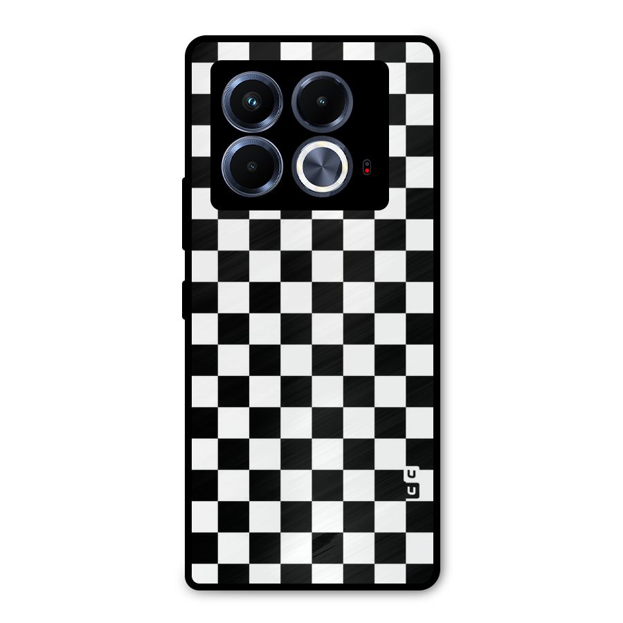 Checkerboard Metal Back Case for Infinix Note 40 5G