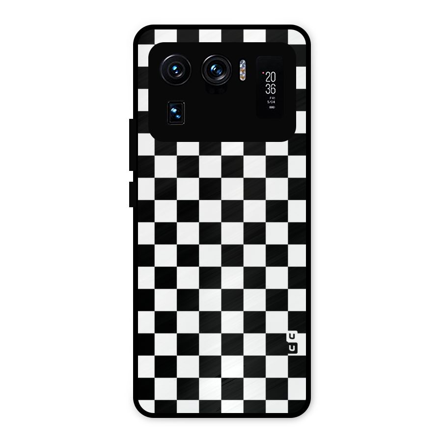 Checkerboard Metal Back Case for Mi 11 Ultra
