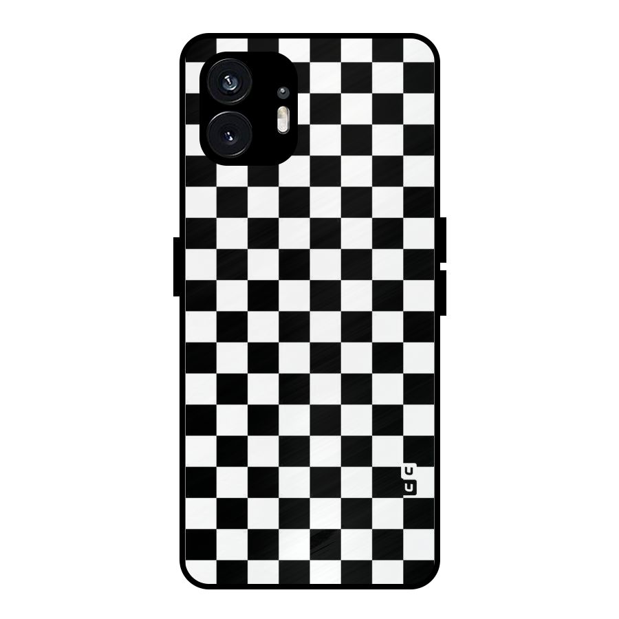 Checkerboard Metal Back Case for Nothing Phone 2