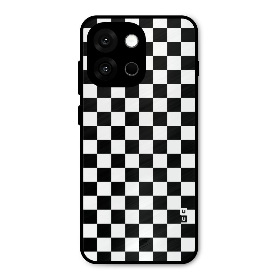 Checkerboard Metal Back Case for OnePlus 13s
